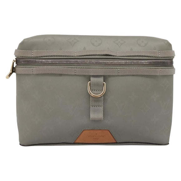 LOUIS VUITTON Monogram Titanium Messenger PM Bag Gray M43889 LV Auth ka5662V