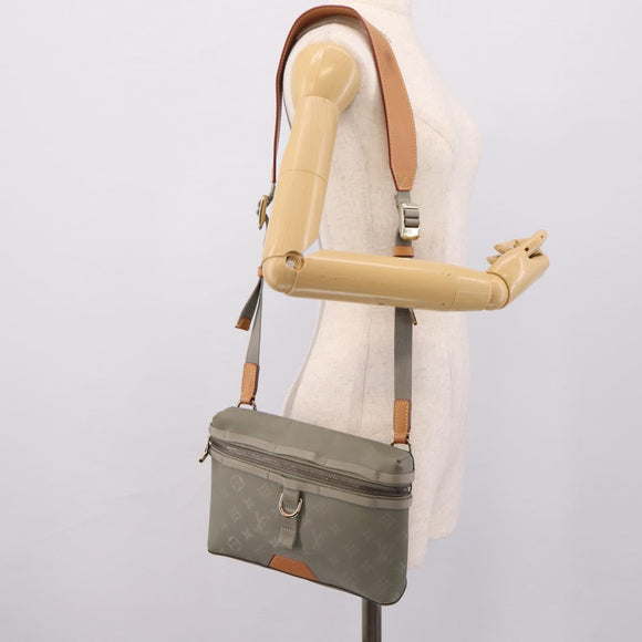 LOUIS VUITTON Monogram Titanium Messenger PM Bag Gray M43889 LV Auth ka5662V