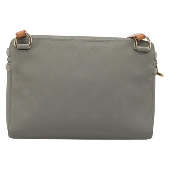 LOUIS VUITTON Monogram Titanium Messenger PM Bag Gray M43889 LV Auth ka5662V