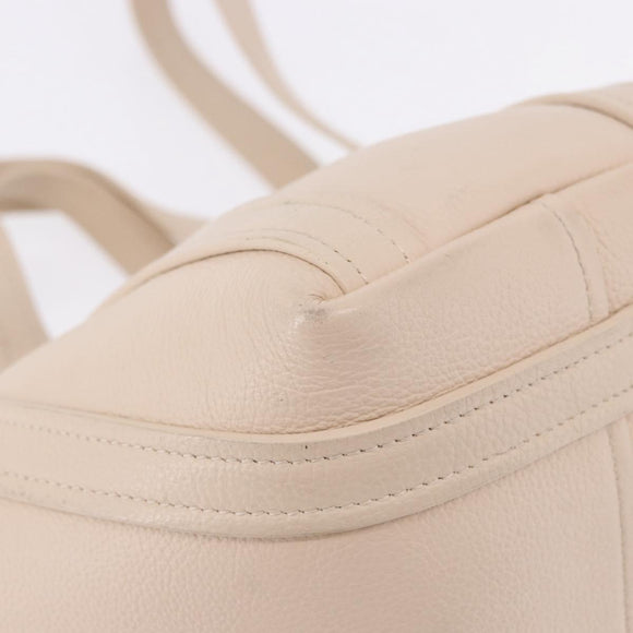 BALENCIAGA Everyday XS Tote Bag Leather Ivory Silver 672793 Auth ka5663A