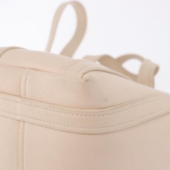 BALENCIAGA Everyday XS Tote Bag Leather Ivory Silver 672793 Auth ka5663A