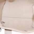 BALENCIAGA Everyday XS Tote Bag Leather Ivory Silver 672793 Auth ka5663A-21