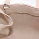 BALENCIAGA Everyday XS Tote Bag Leather Ivory Silver 672793 Auth ka5663A-23