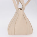 BALENCIAGA Everyday XS Tote Bag Leather Ivory Silver 672793 Auth ka5663A-4