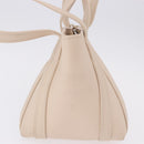 BALENCIAGA Everyday XS Tote Bag Leather Ivory Silver 672793 Auth ka5663A-5