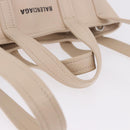 BALENCIAGA Everyday XS Tote Bag Leather Ivory Silver 672793 Auth ka5663A-7