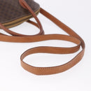 CELINE Macadam Canvas Hand Bag PVC Leather 2way Brown Gold Auth ka5664-9