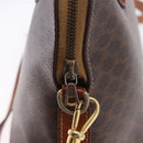 CELINE Macadam Canvas Hand Bag PVC Leather 2way Brown Gold Auth ka5664-10