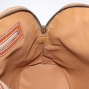CELINE Macadam Canvas Hand Bag PVC Leather 2way Brown Gold Auth ka5664-21