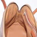 CELINE Macadam Canvas Hand Bag PVC Leather 2way Brown Gold Auth ka5664-22