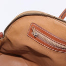 CELINE Macadam Canvas Hand Bag PVC Leather 2way Brown Gold Auth ka5664-23