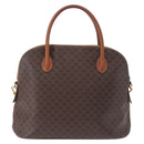 CELINE Macadam Canvas Hand Bag PVC Leather 2way Brown Gold Auth ka5664-2