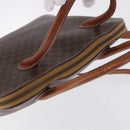 CELINE Macadam Canvas Hand Bag PVC Leather 2way Brown Gold Auth ka5664-7