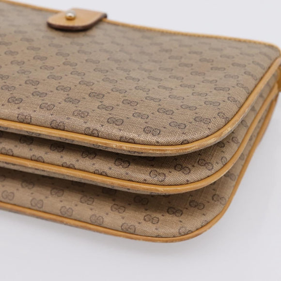 GUCCI Micro GG Supreme Shoulder Bag PVC Beige Gold 004 106 0024 Auth ka5666