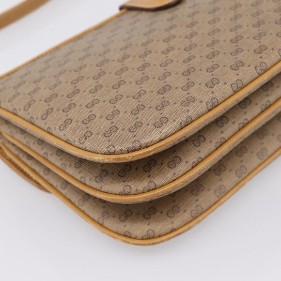 GUCCI Micro GG Supreme Shoulder Bag PVC Beige Gold 004 106 0024 Auth ka5666