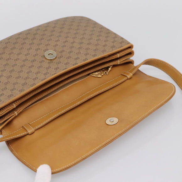 GUCCI Micro GG Supreme Shoulder Bag PVC Beige Gold 004 106 0024 Auth ka5666