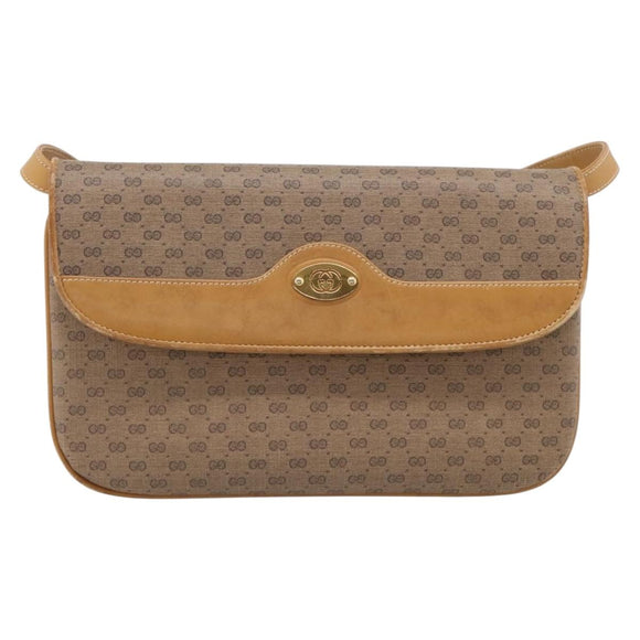 GUCCI Micro GG Supreme Shoulder Bag PVC Beige Gold 004 106 0024 Auth ka5666