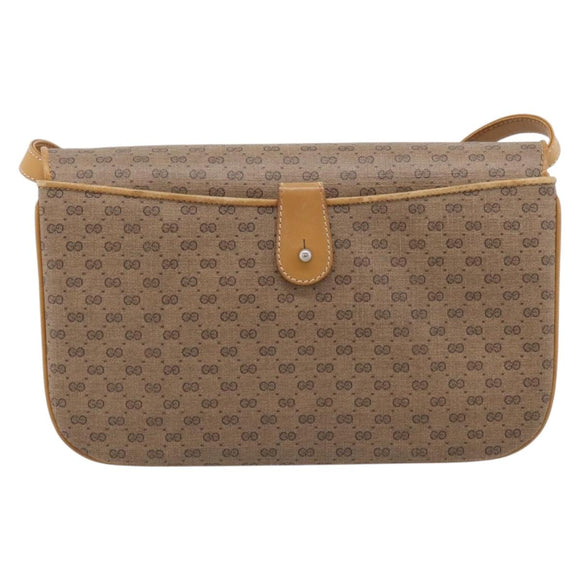 GUCCI Micro GG Supreme Shoulder Bag PVC Beige Gold 004 106 0024 Auth ka5666