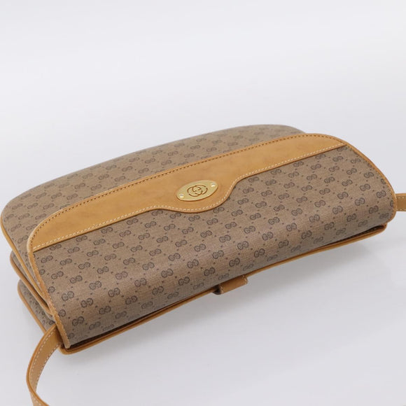 GUCCI Micro GG Supreme Shoulder Bag PVC Beige Gold 004 106 0024 Auth ka5666