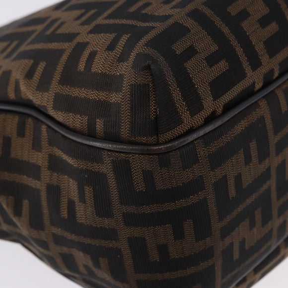 FENDI Zucca Canvas Tote Bag Brown Black Auth ka5668