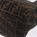 FENDI Zucca Canvas Tote Bag Brown Black Auth ka5668-16