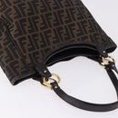 FENDI Zucca Canvas Tote Bag Brown Black Auth ka5668-6