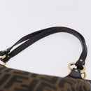 FENDI Zucca Canvas Tote Bag Brown Black Auth ka5668-8