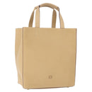 LOEWE Hand Bag Leather Beige Gold Auth ka5669V-1