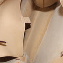 LOEWE Hand Bag Leather Beige Gold Auth ka5669V-10