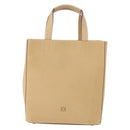 LOEWE Hand Bag Leather Beige Gold Auth ka5669V-13