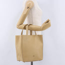 LOEWE Hand Bag Leather Beige Gold Auth ka5669V-21