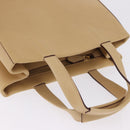 LOEWE Hand Bag Leather Beige Gold Auth ka5669V-6
