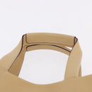 LOEWE Hand Bag Leather Beige Gold Auth ka5669V-8