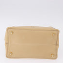 LOEWE Hand Bag Leather Beige Gold Auth ka5669V-5