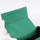HERMES Synetique Chevre Hand Bag Leather Green Silver Auth ka5671SAM-9