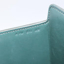 HERMES Synetique Chevre Hand Bag Leather Green Silver Auth ka5671SAM-11