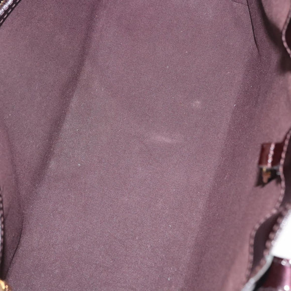 LOUIS VUITTON Monogram Vernis Wilshire PM Bag Rouge Favist M91644 LV Auth ka5672