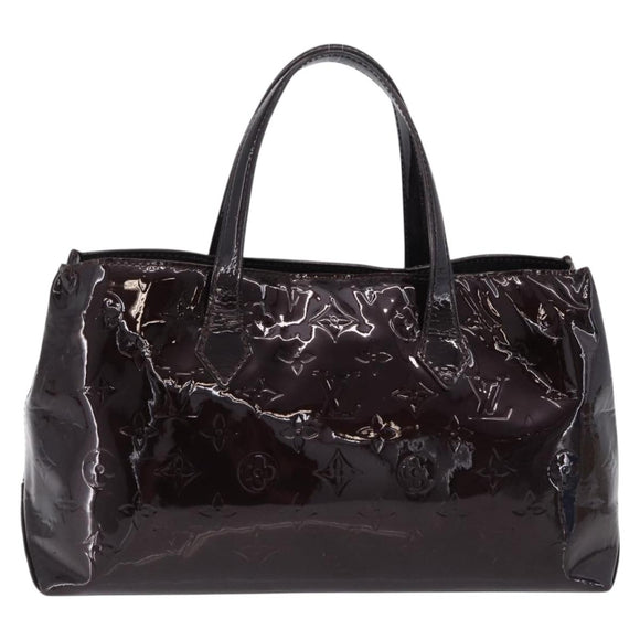 LOUIS VUITTON Monogram Vernis Wilshire PM Bag Rouge Favist M91644 LV Auth ka5672