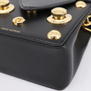 LOUIS VUITTON S Lock Bag Hand Bag Leather Black M82214 LV Auth ka5674SAM-12