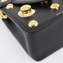 LOUIS VUITTON S Lock Bag Hand Bag Leather Black M82214 LV Auth ka5674SAM-13