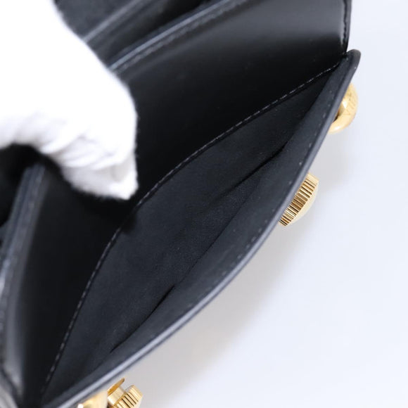 LOUIS VUITTON S Lock Bag Hand Bag Leather Black M82214 LV Auth ka5674SAM