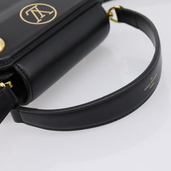LOUIS VUITTON S Lock Bag Hand Bag Leather Black M82214 LV Auth ka5674SAM