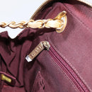 CHANEL V Stitch Chain Shoulder Bag Lamb Skin Beige Gold CC Auth ka5675V-21