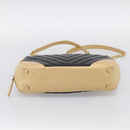 CHANEL V Stitch Chain Shoulder Bag Lamb Skin Beige Gold CC Auth ka5675V-5