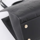 BVLGARI Tote Bag Leather 2way Black Gold Auth ka5676V-14