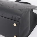 BVLGARI Tote Bag Leather 2way Black Gold Auth ka5676V-15