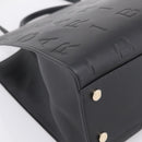 BVLGARI Tote Bag Leather 2way Black Gold Auth ka5676V-16