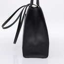 BVLGARI Tote Bag Leather 2way Black Gold Auth ka5676V-4