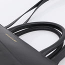 BVLGARI Tote Bag Leather 2way Black Gold Auth ka5676V-8