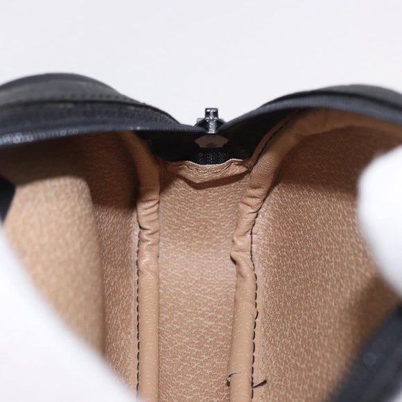 Christian Dior Trotter Canvas Accessory Pouch PVC Black Gold Auth ka5677A